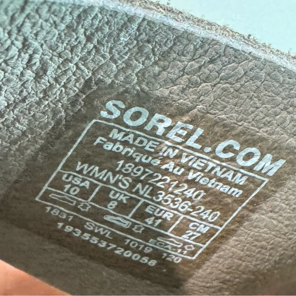 NWOT Sorel Ella II Sandal in Ash Brown/Metallic Silver Size‎ 10